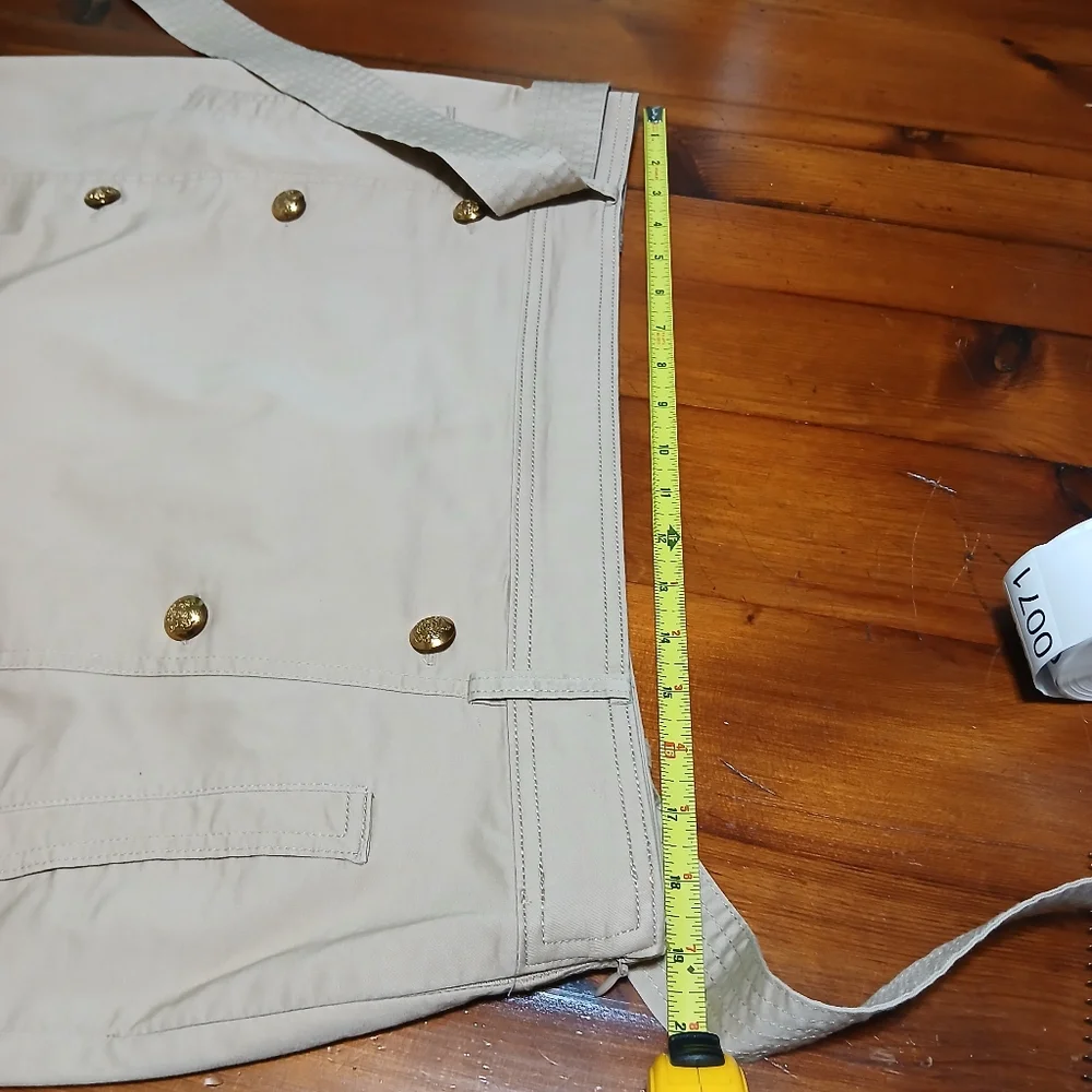 Ralph Lauren Cream Gold Mini‎ Pencil Skirt Size16W